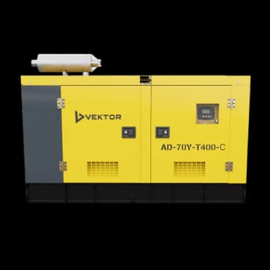 Дизельный генератор Vektor AD-70Y-T400 в шумозащитной кожухе — фото 1